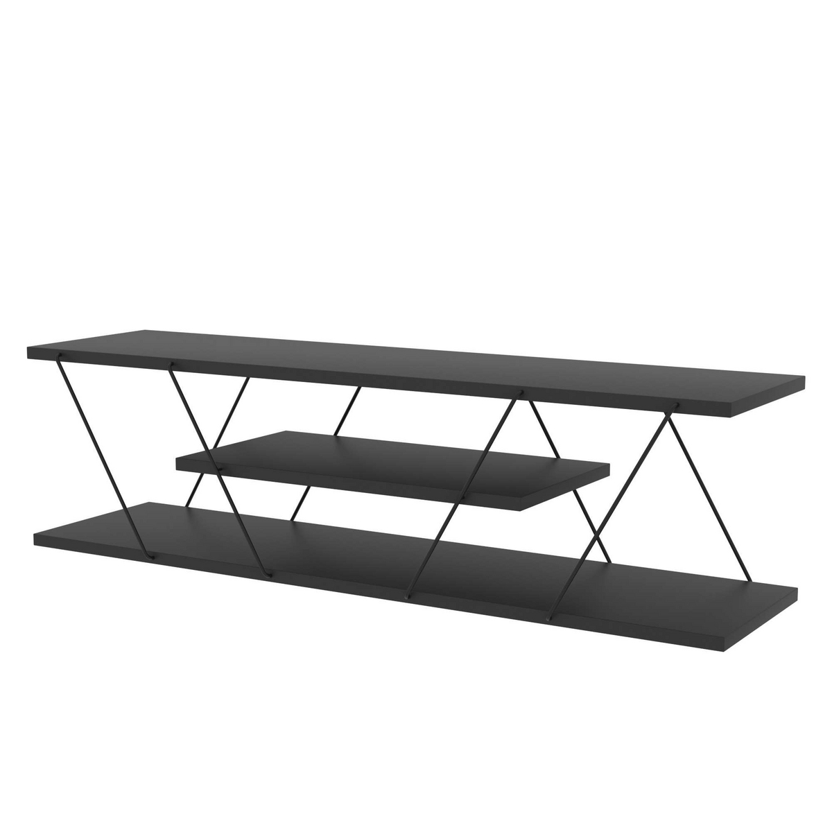 Norda Design moderne TV-benk med metallramme, 120 cm | 100% melaminbelagt, 18 mm tykk | stilig industriell design