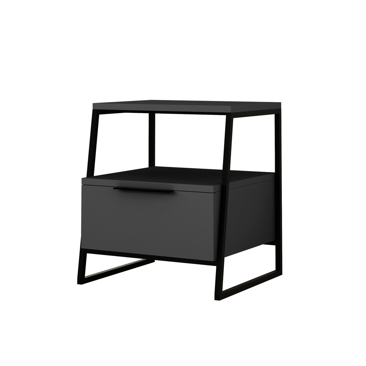Norda Design moderne nattbord, 45x50x40 cm, 100% melaminbelagt, myktlukkende hengsler, stilig og funksjonell