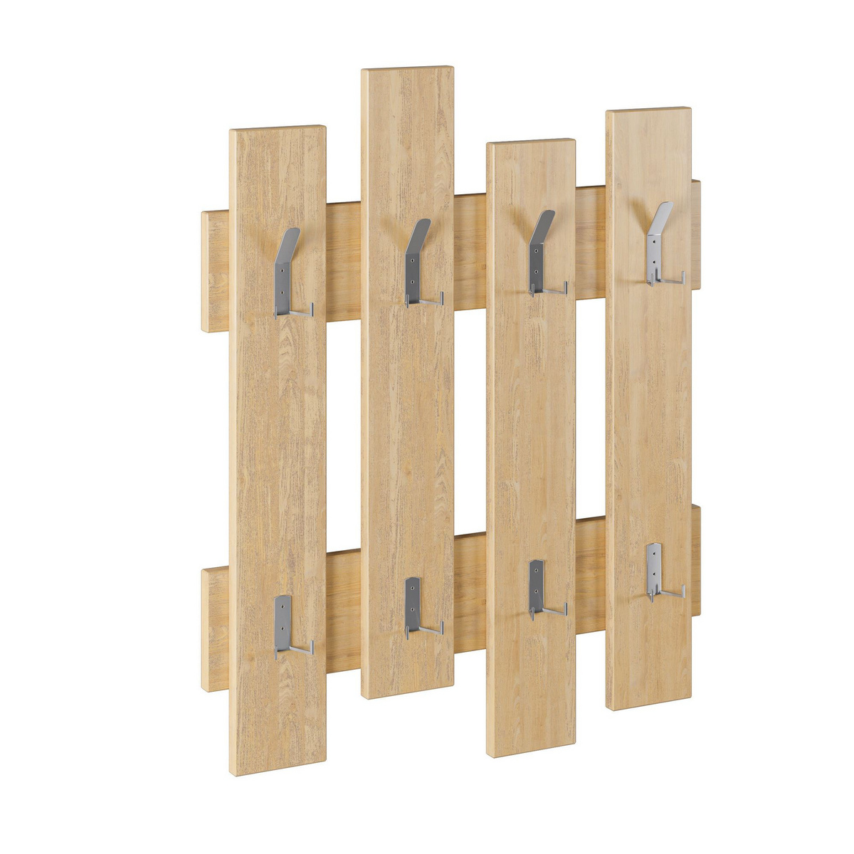 Norda Design rustikk knaggrekke, 64 cm x 79 cm x 4 cm | 100% melaminbelagt, 18 mm tykk | stilig og slitesterk