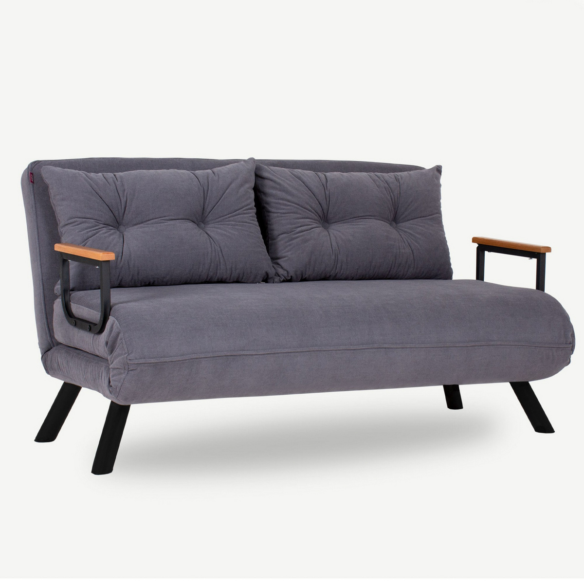 Norda Design moderne 2-seters sovesofa, 100% metallramme, justerbar rygg, enkel å gjøre om, maks 200kg kapasitet