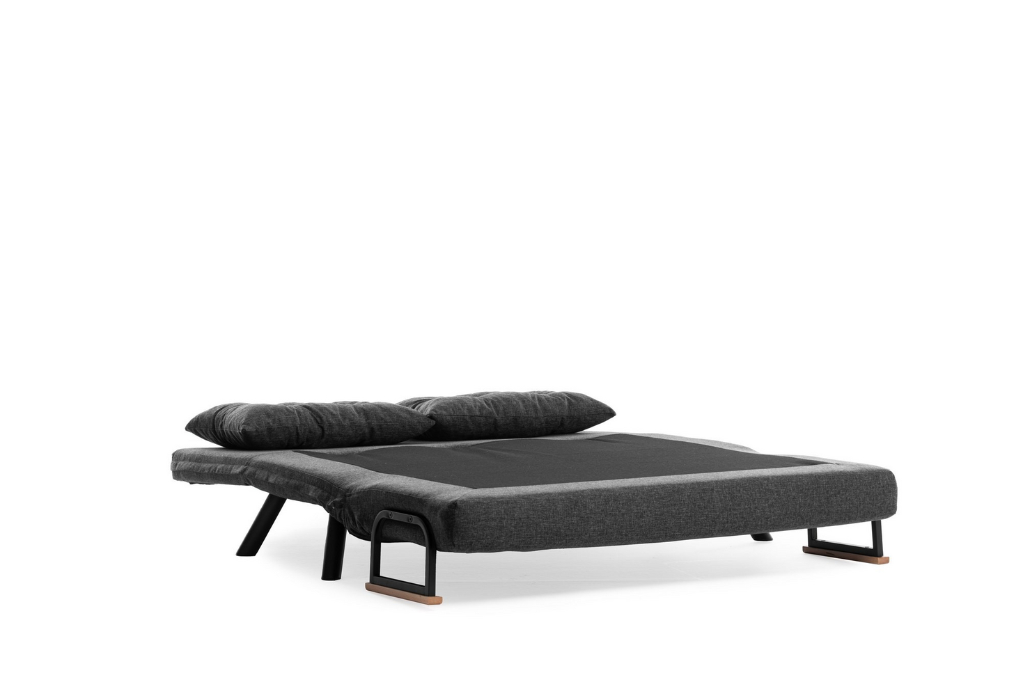 Norda Design stilig 2-seters sovesofa, 100% metallramme, lin stoff, justerbar rygg, 200 kg kapasitet