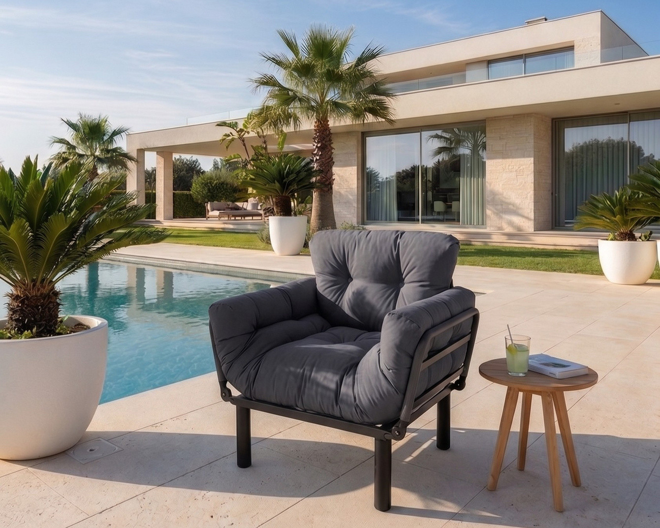 Norda Design 1-seters sovesofa til hagen Nitta Outdoor Single 70 x 95 x 85 cm