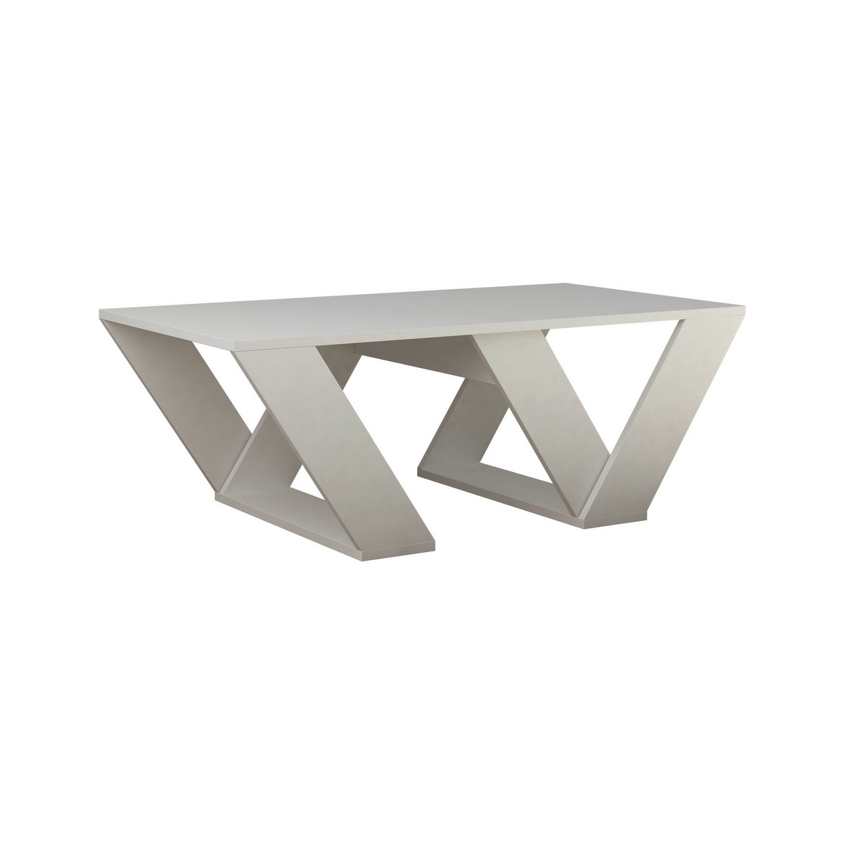 Norda Design moderne hvit sofabord, 110 x 60 x 40 cm | 100% melaminbelagt sponplate, 18 mm tykk | stilig og funksjonelt design