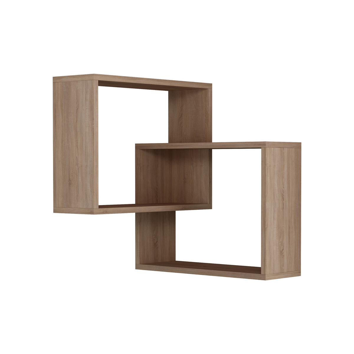 Norda Design moderne vegghylle, Sonoma-eik, 68 x 68 x 60 cm | 100% melaminbelagt, 18 mm tykk | stilig og funksjonell