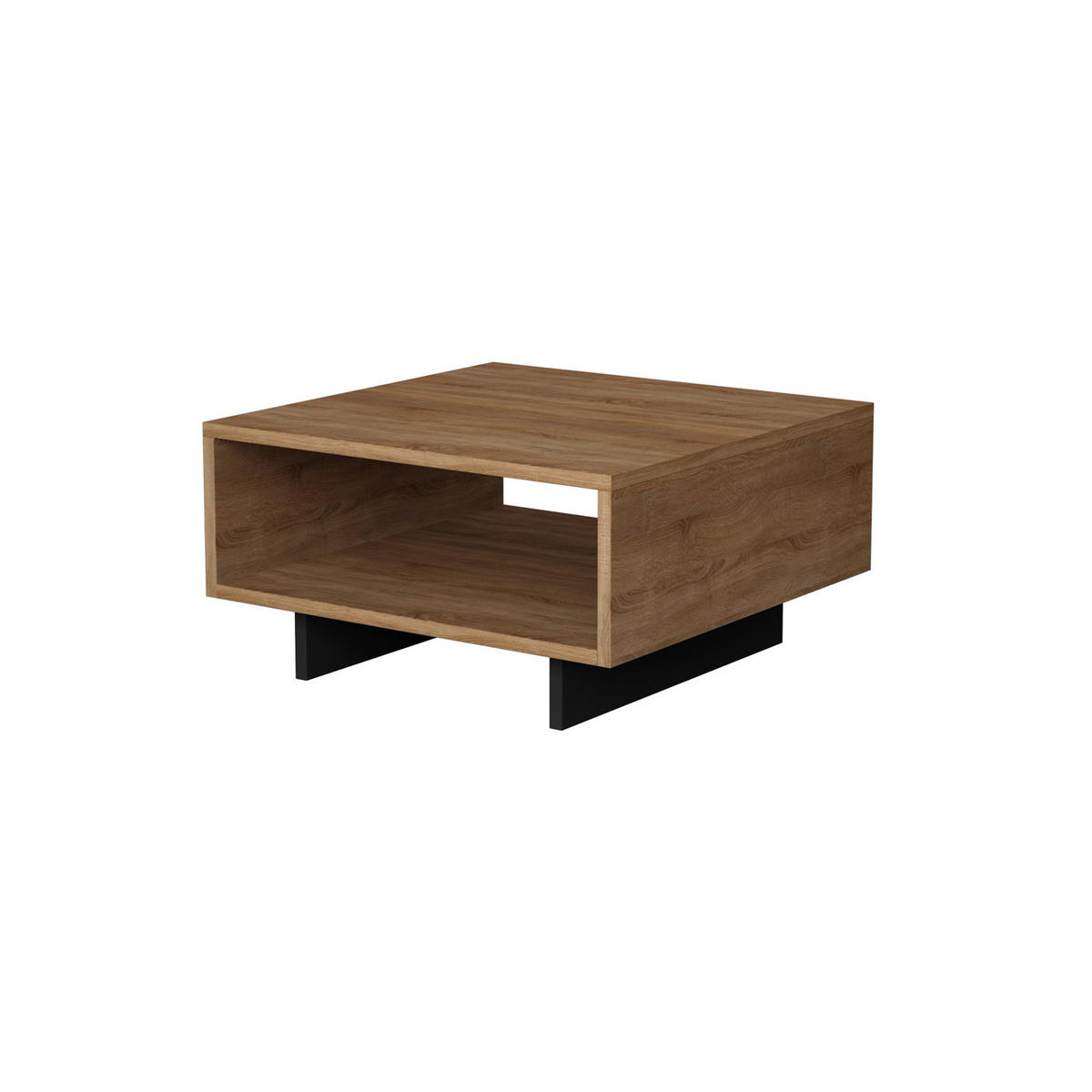 Norda Design moderne sofabord, eik og antrasitt, 60x60x32 cm | 100% melaminbelagt, 18 mm tykk | selvmontering
