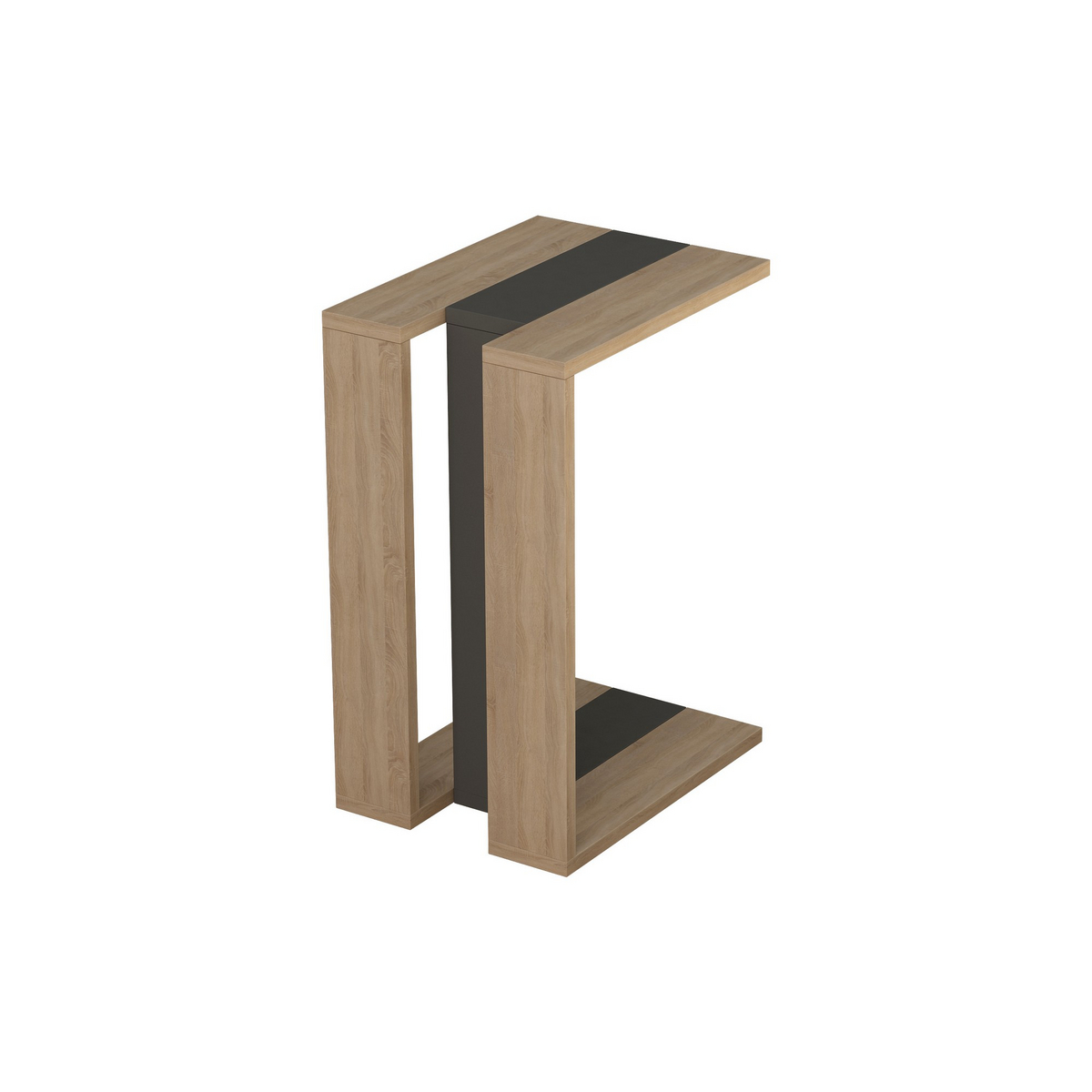Norda Design moderne sidebord, eik og antrasitt, 30 x 57 x 40 cm | 100% melaminbelagt, 18 mm tykk | stilig og funksjonell