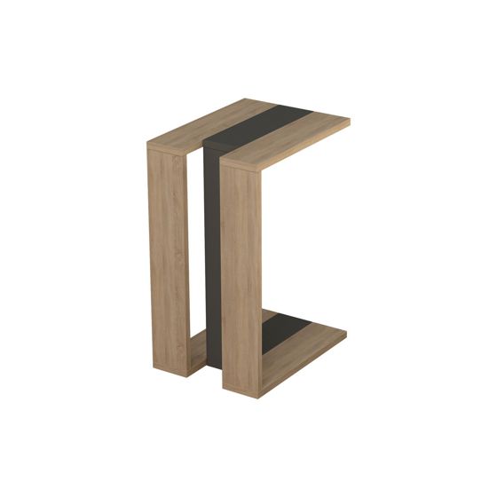 Norda Design moderne sidebord, eik og antrasitt, 30 x 57 x 40 cm | 100% melaminbelagt, 18 mm tykk | stilig og funksjonell