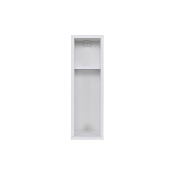 Norda Design moderne hvitt nattbord, 100% melaminbelagt, 18mm tykk, veggmonterbar, 65x20x15 cm | stilig og funksjonell
