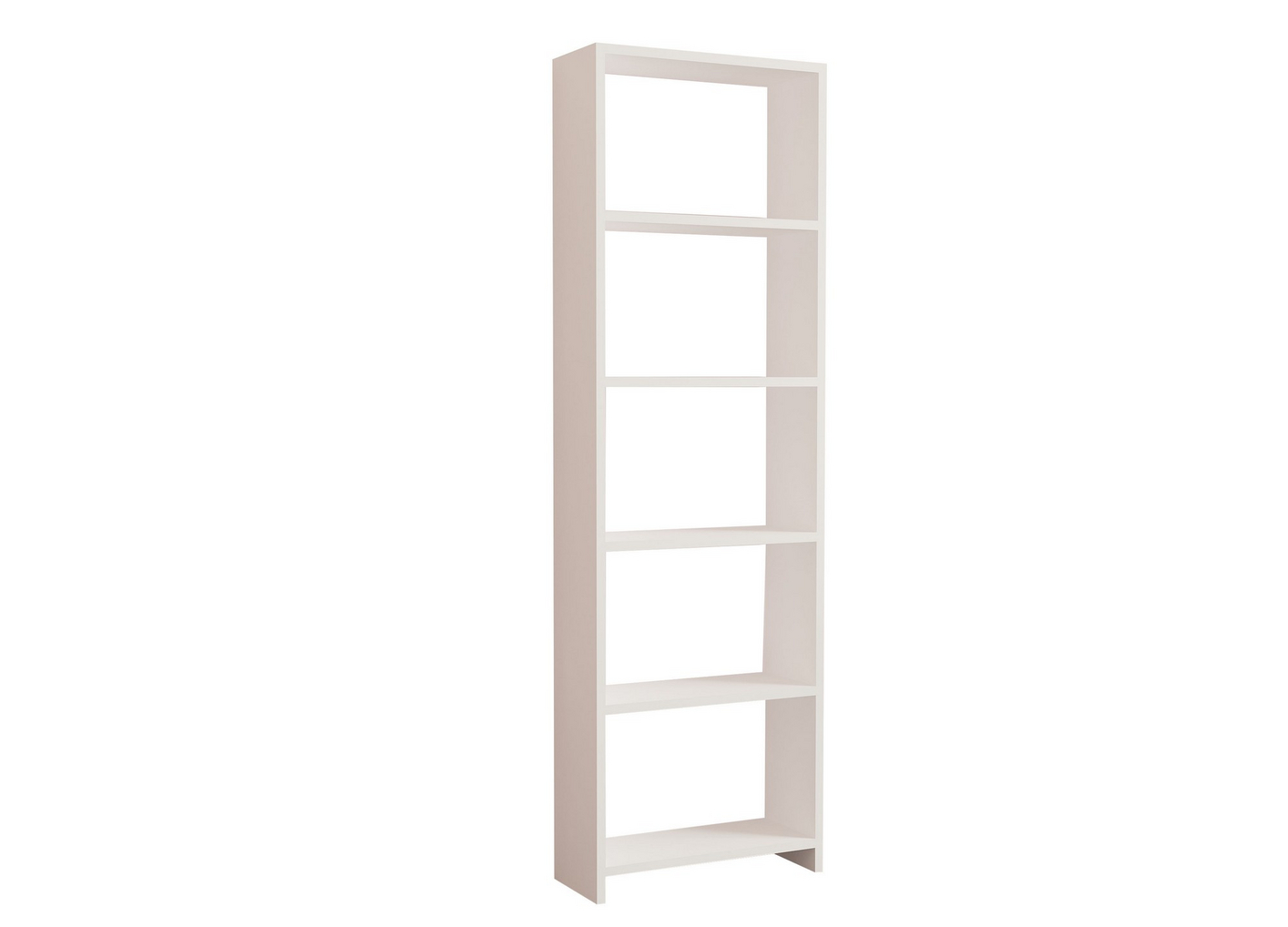 Norda Design moderne hvit bokhylle, 160 cm | 100% melaminbelagt sponplate, 18 mm tykk | veggmonterbar, stilig oppbevaring
