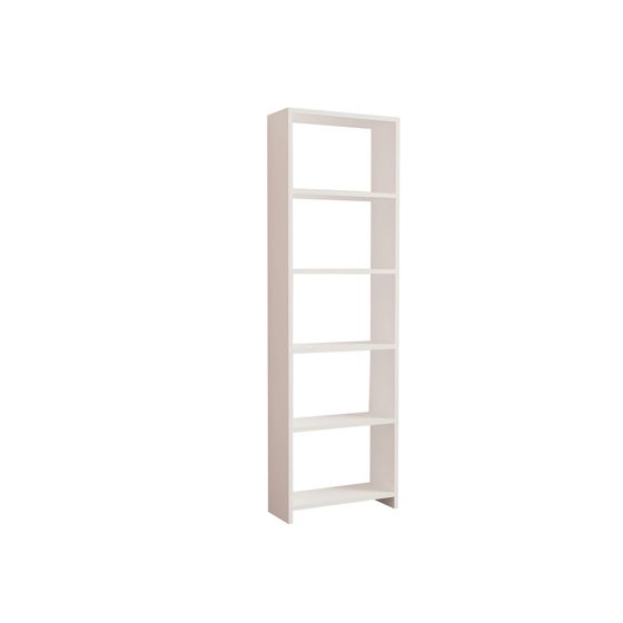 Norda Design moderne hvit bokhylle, 160 cm | 100% melaminbelagt sponplate, 18 mm tykk | veggmonterbar, stilig oppbevaring