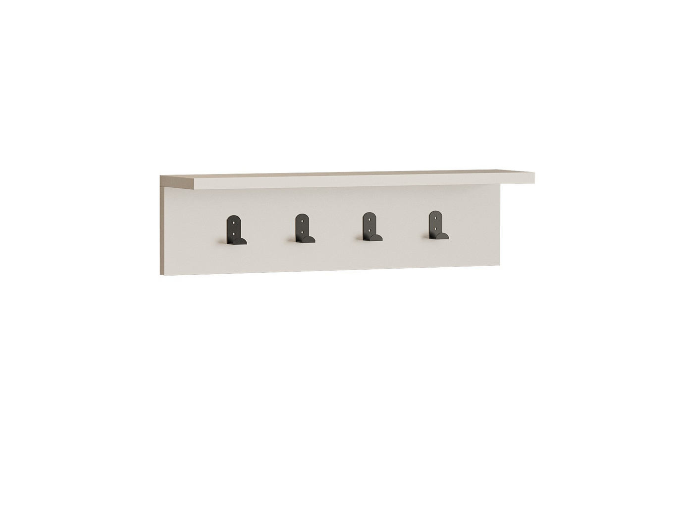Norda Design moderne hvit vegghylle, 60 cm x 14.5 cm x 16.3 cm | 100% melaminbelagt, 18 mm tykk | multifunksjonell oppbevaring
