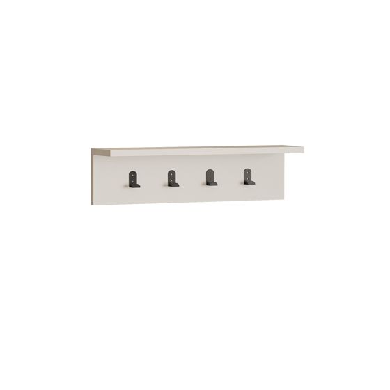 Norda Design moderne hvit vegghylle, 60 cm x 14.5 cm x 16.3 cm | 100% melaminbelagt, 18 mm tykk | multifunksjonell oppbevaring