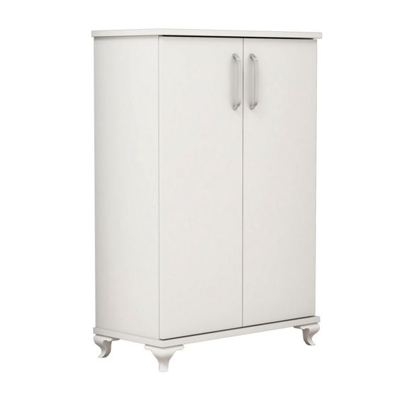 Norda Design moderne hvit skoskap, 72 cm x 100 cm x 32.5 cm | 100% melaminbelagt, veggmonterbar, stilig design