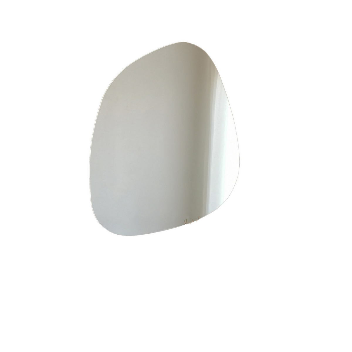 Norda Design abstrakt veggspeil, 75 cm x 58 cm, hvit, 100% MDF, ferdigmontert, perfekt for moderne innredning