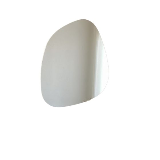 Norda Design abstrakt veggspeil, 75 cm x 58 cm, hvit, 100% MDF, ferdigmontert, perfekt for moderne innredning