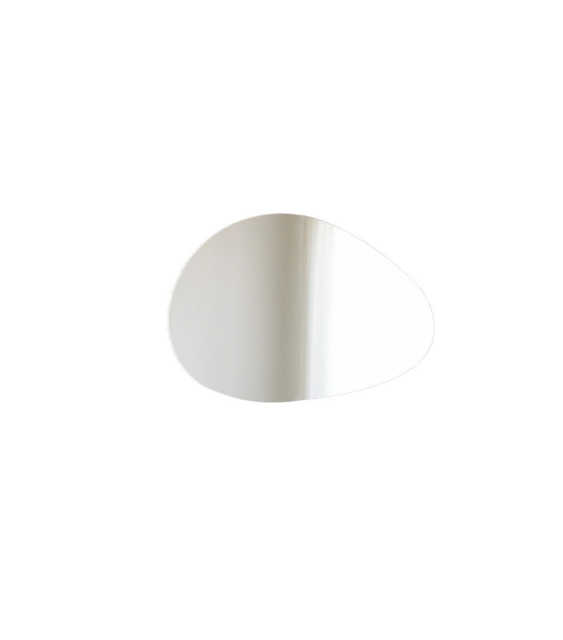Norda Design abstrakt veggspeil, 76 x 50 cm, hvit, 100% MDF, veggmontert, ferdigmontert | stilig hjemmeinnredning