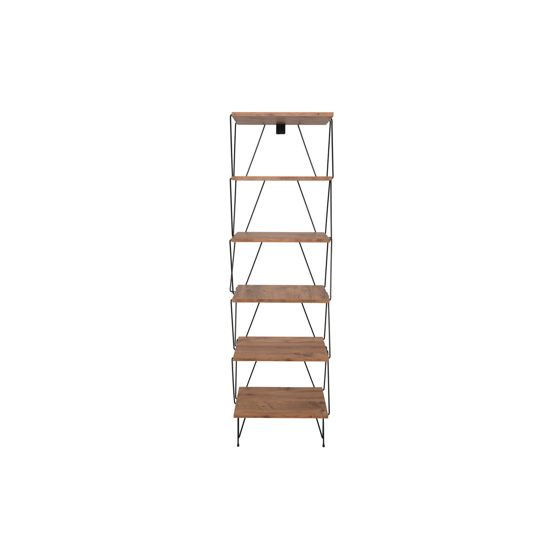Norda Design industriell furu bokhylle, 165 cm H x 46 cm W x 30 cm D | 100% melaminbelagt, veggmonterbar, 18 mm