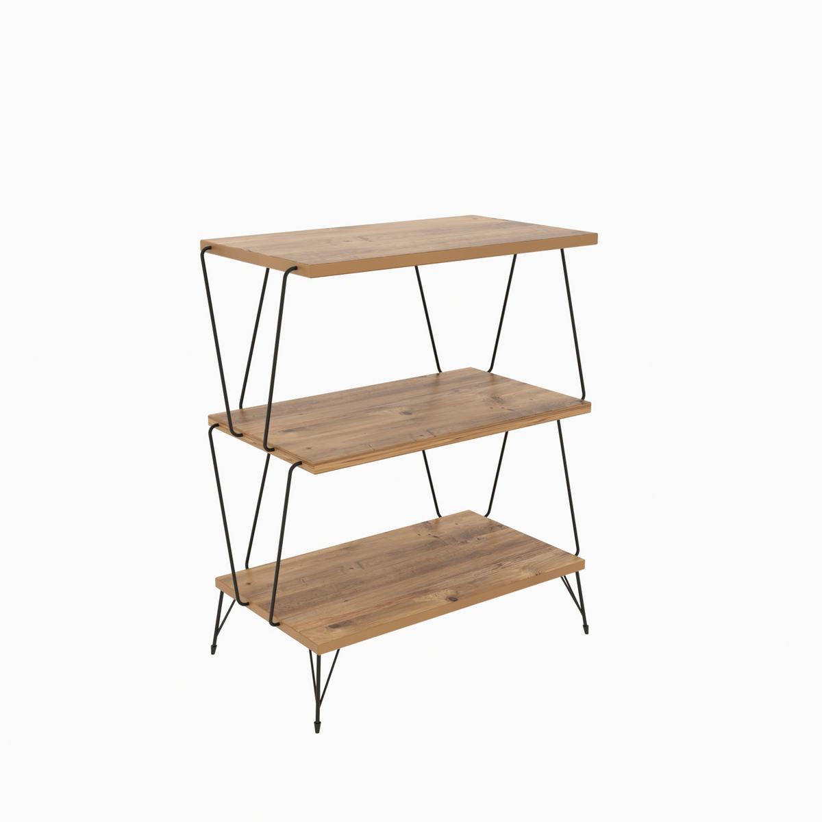 Norda Design moderne furu sidebord, 46x76x30 cm, 100% melaminbelagt, 18mm tykk | industriell design for hjem
