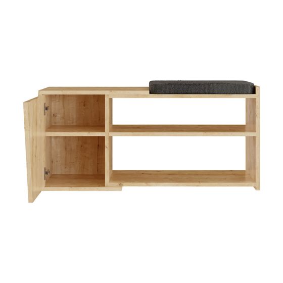 Norda Design moderne eik skoskap, 104 cm | 100% melaminbelagt, 18 mm tykk, myktlukkende hengsler, veggmonterbar