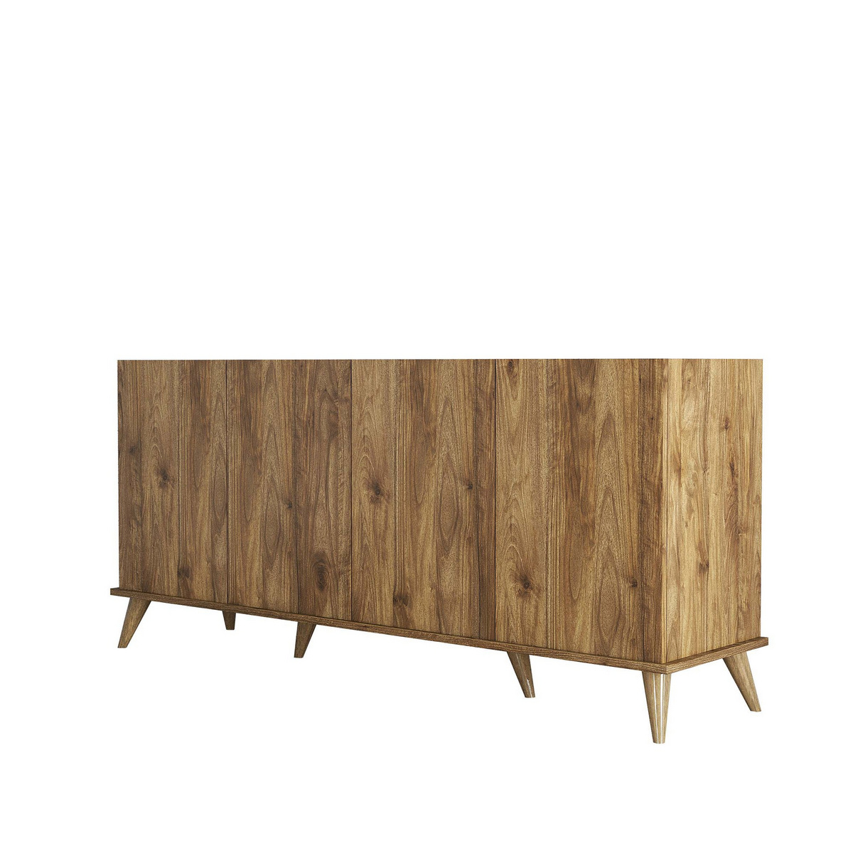 Norda Design moderne valnøtt konsollbord, 180 cm | 100% melaminbelagt, 18 mm tykk, veggmonterbar, stilig design