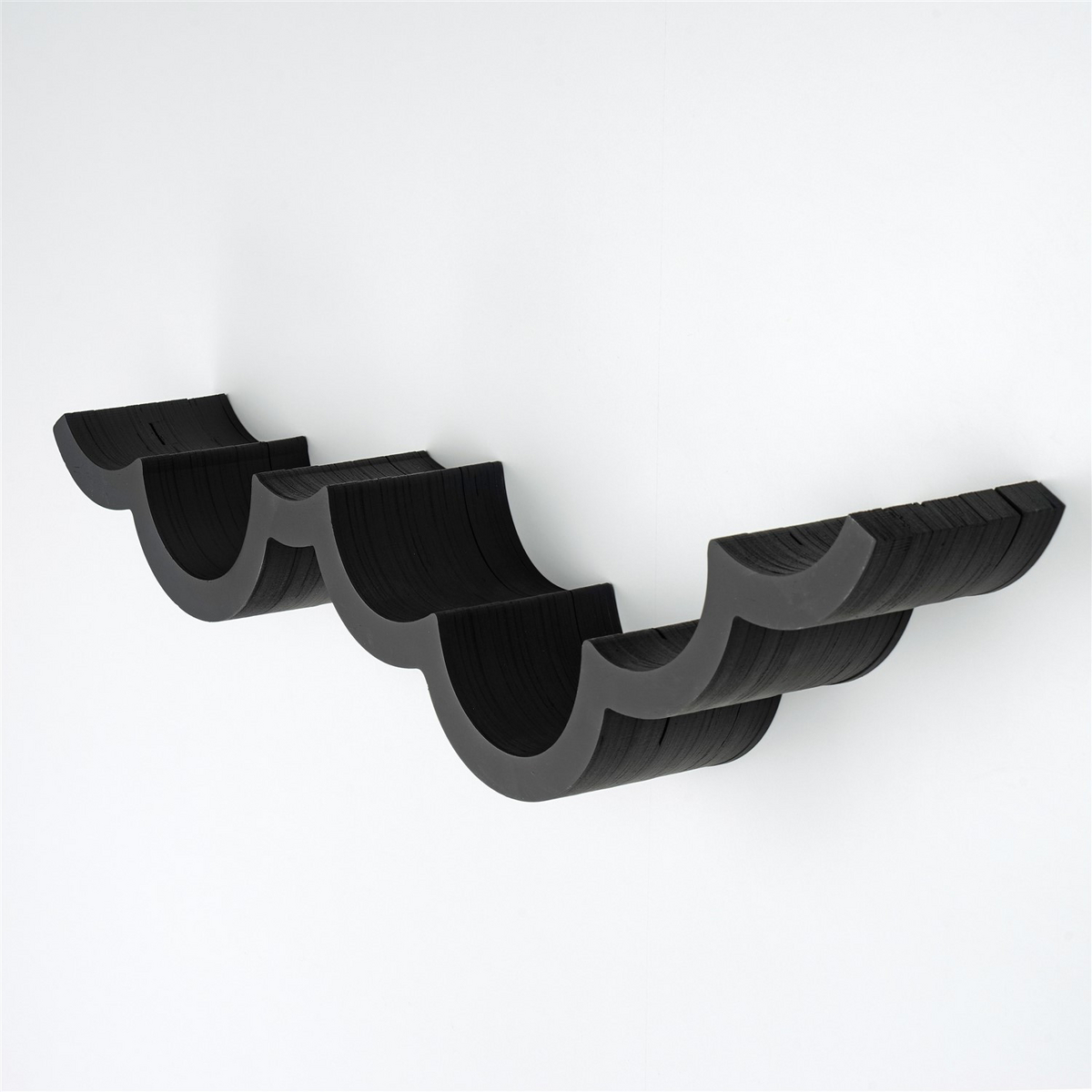 Norda Design moderne svart toalettpapirholder i tre, veggmontert, 62 x 9 x 16 cm | stilig og funksjonelt design