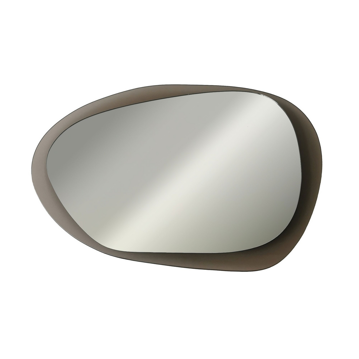 Norda Design elegant bronse veggspeil, 75 x 55 cm, 100% herdet glass, 2 cm tykk | ferdigmontert, moderne design