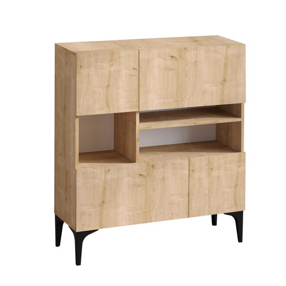 Norda Design moderne konsollbord, safir-eik, 100 x 35 x 125 cm | 100% melaminbelagt, veggmonterbar, stilig design