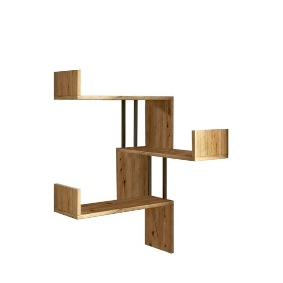 Norda Design moderne vegghylle, Atlantic-furu, 60 x 109.4 x 60 cm | 100% melaminbelagt, 18 mm tykk | stilig oppbevaring