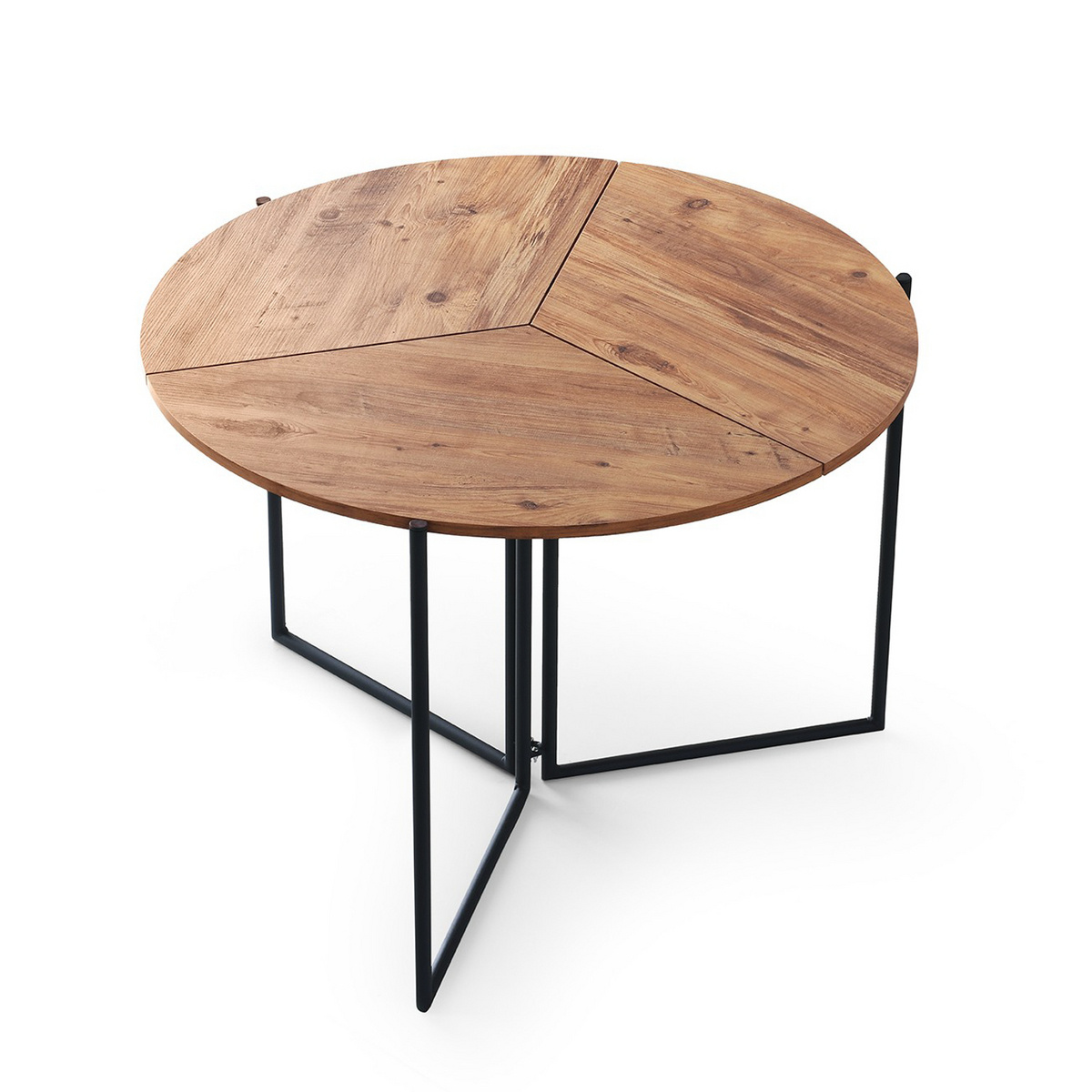 Norda Design moderne spisebord med metallben, Atlantic-furu, 100 cm | 100% melaminbelagt, 19 kg kapasitet