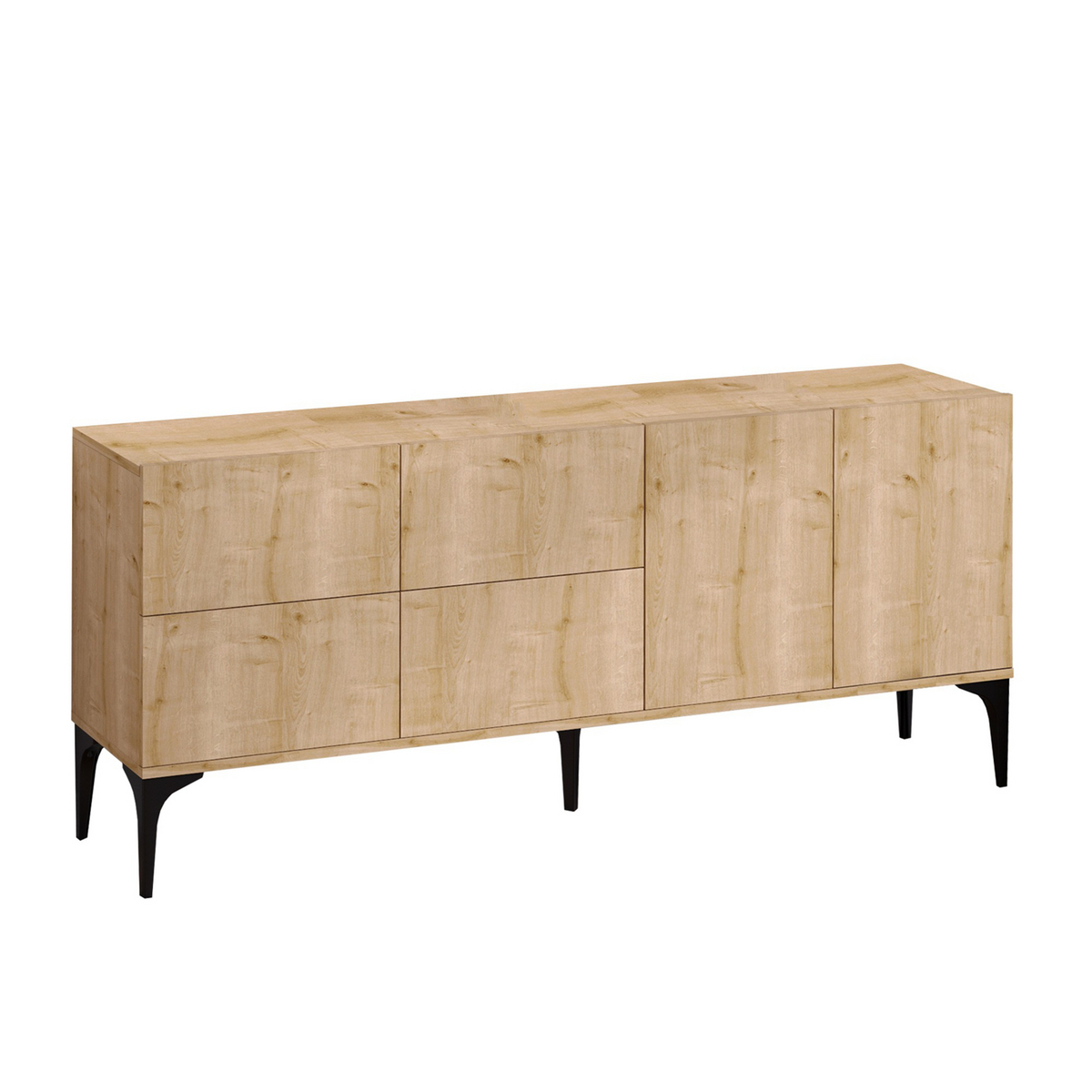 Norda Design moderne konsollbord, safir-eik, 180 x 80 x 40 cm | 100% melaminbelagt, veggmonterbar, stilig design