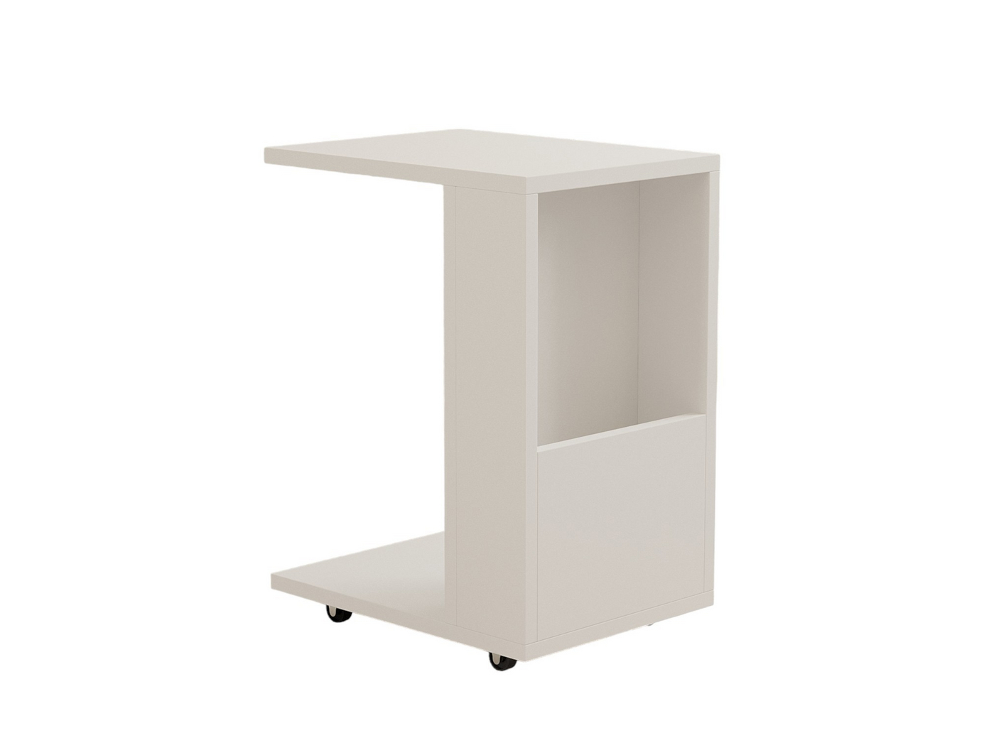 Norda Design moderne hvit sidebord, 30 x 50 x 40 cm | 100% melaminbelagt sponplate, 18 mm tykk | stilig og funksjonell