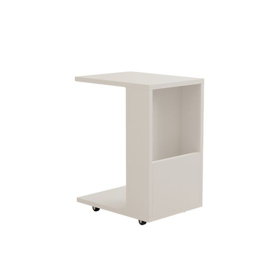 Norda Design moderne hvit sidebord, 30 x 50 x 40 cm | 100% melaminbelagt sponplate, 18 mm tykk | stilig og funksjonell