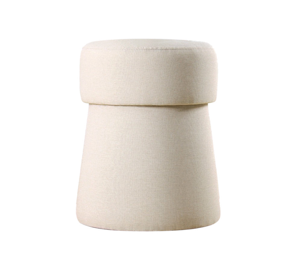 Norda Design stilig puff, kremfarge, 50x40 cm | 50% bomull og 50% lin, 6 cm ortopedisk skum | bohemsk og skandinavisk design