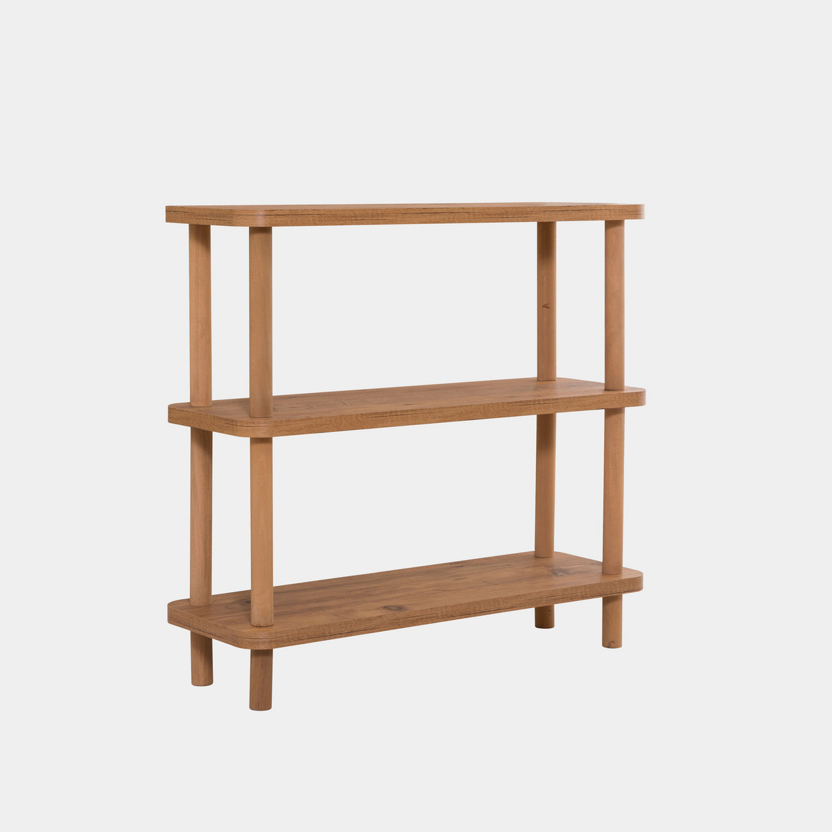 Norda Design moderne Atlantic-furu bokhylle, 80x75x28 cm | 100% melaminbelagt, 25 mm tykk, verktøyfri montering