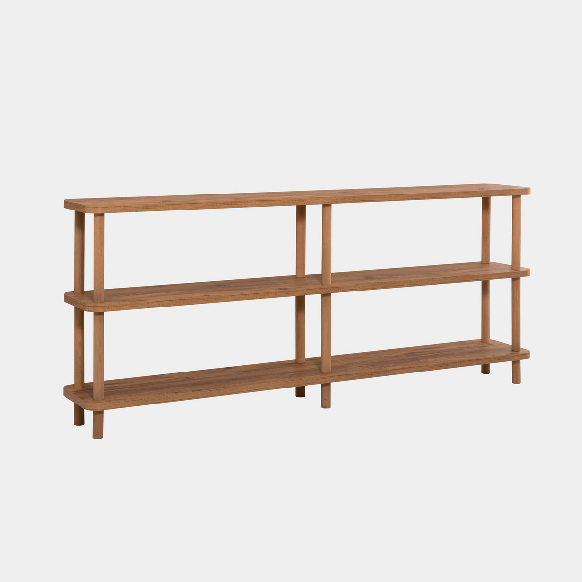 Norda Design moderne Atlantic-furu bokhylle, 180 cm | 100% melaminbelagt, 25 mm tykk, verktøyfri montering | elegant design