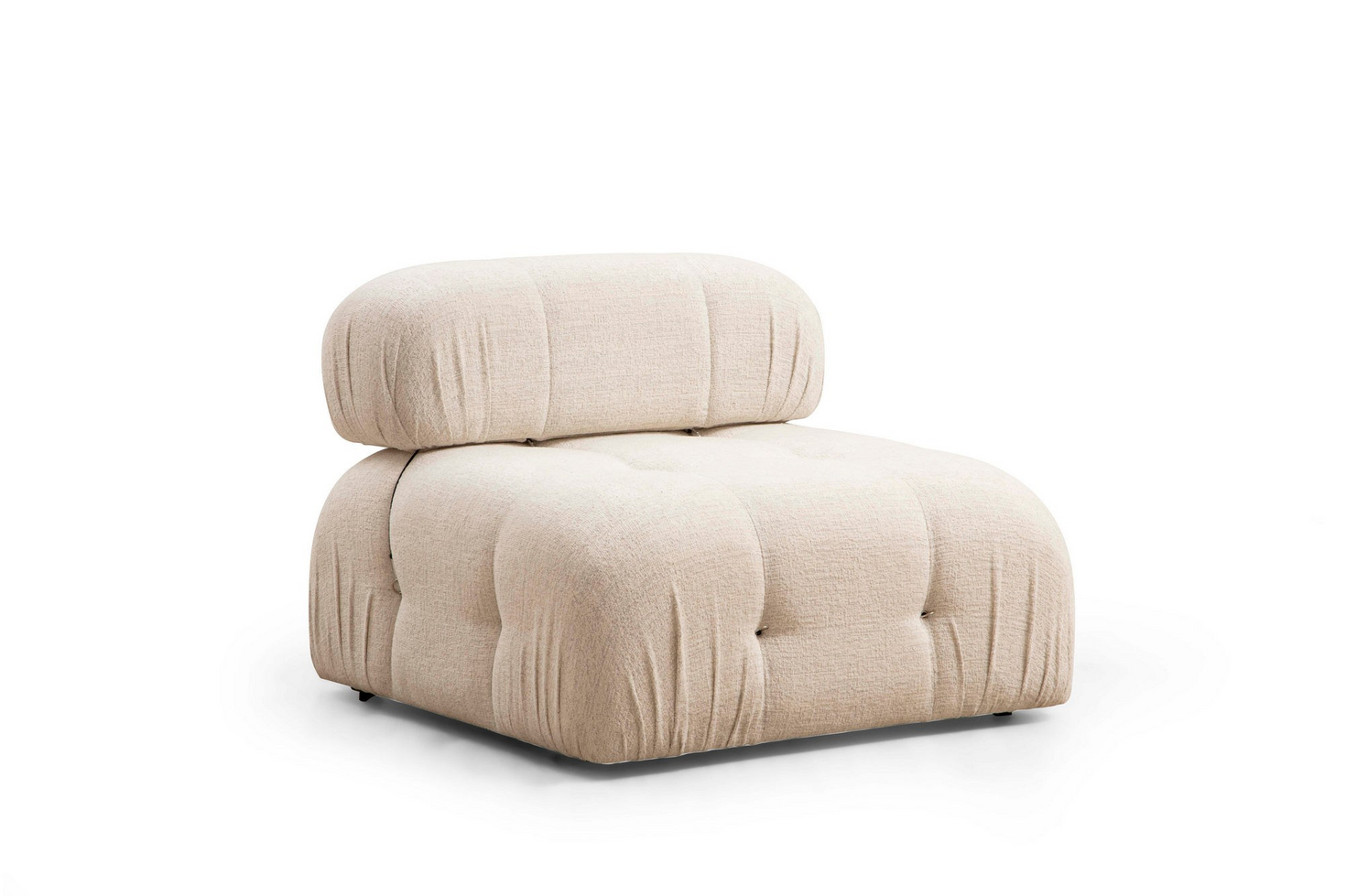 Norda Design elegant hjørnesofa, kremfarge, 288x190x95 cm | bøkramme, 100% polyester, avtakbar rygg