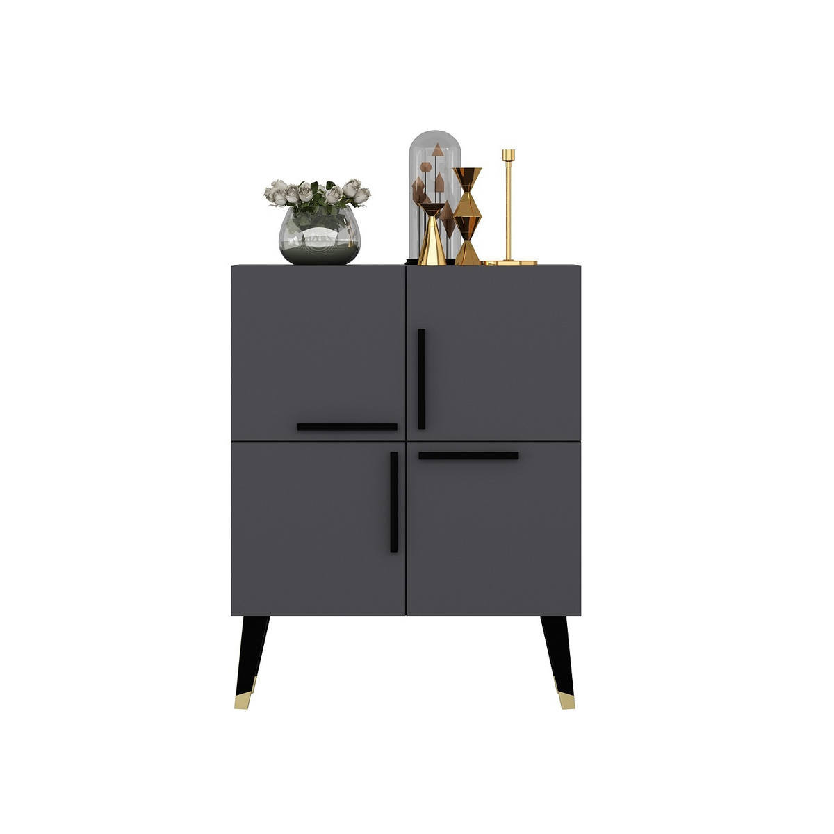 Norda Design moderne antrasitt konsollbord, 70 cm x 90 cm x 35 cm | 100% melaminbelagt, 18 mm tykk