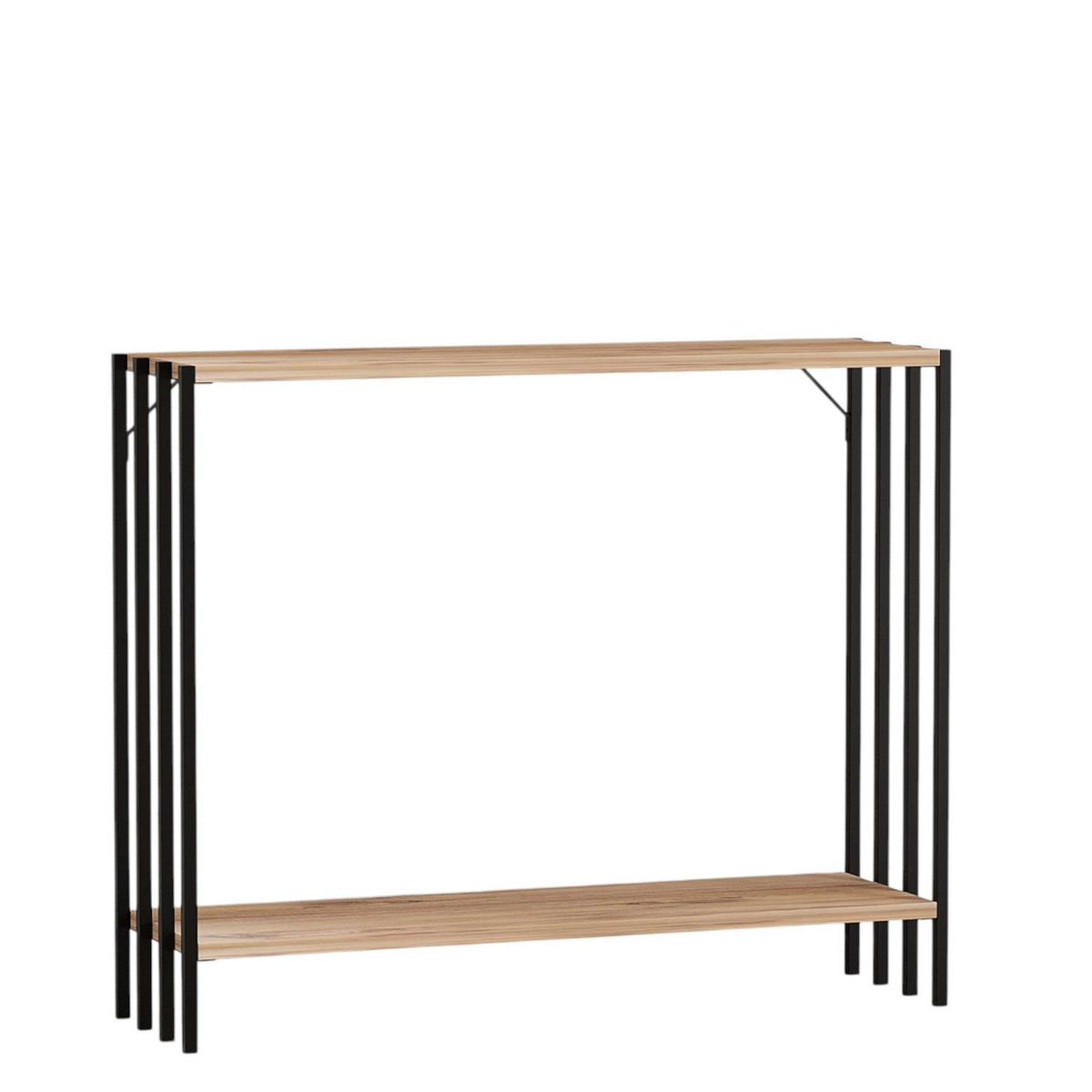 Norda Design moderne skjenk, svart og Atlantic-furu, 90 x 74 x 26 cm | 100% melaminbelagt, 18mm tykk, metallramme