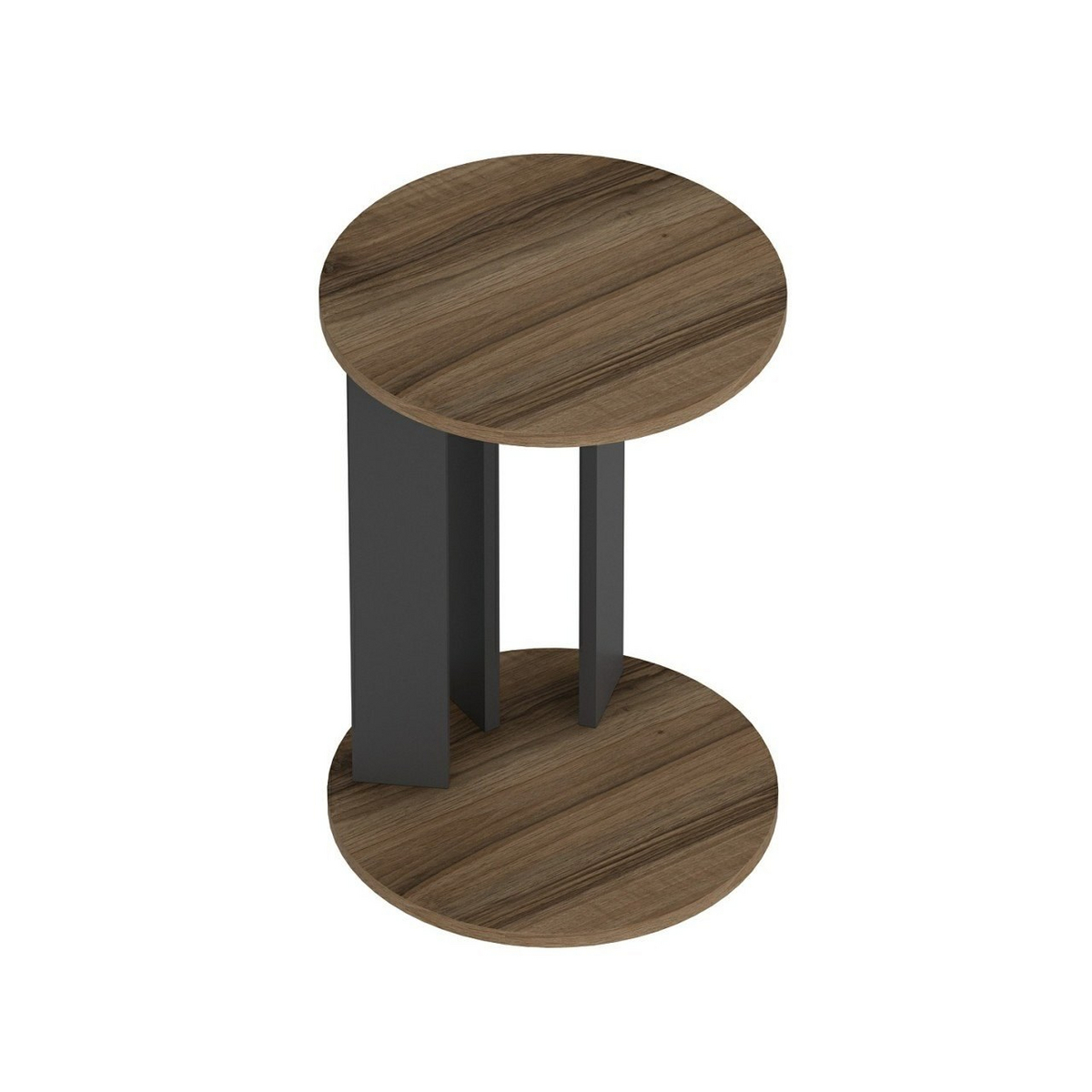 Norda Design moderne sidebord, valnøtt og antrasitt, 34 x 64 x 34 cm | 100% melaminbelagt, 18 mm tykk | stilig og funksjonell