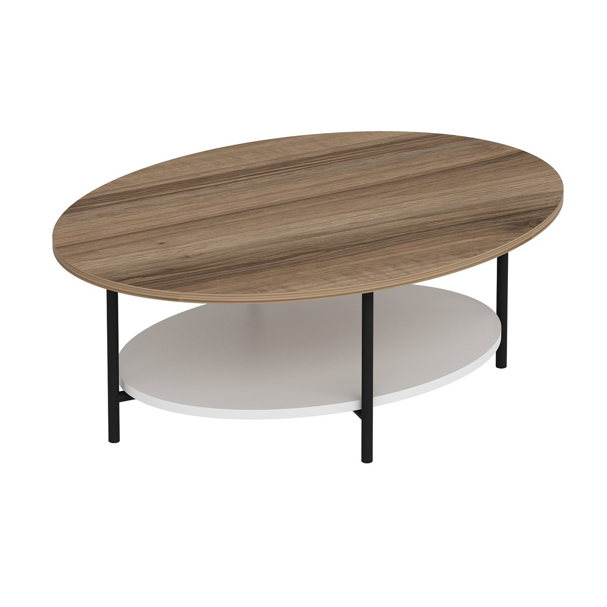 Norda Design moderne sofabord, eik og hvit, 90 x 36 x 60 cm | 100% melaminbelagt, 18 mm tykk | skandinavisk design