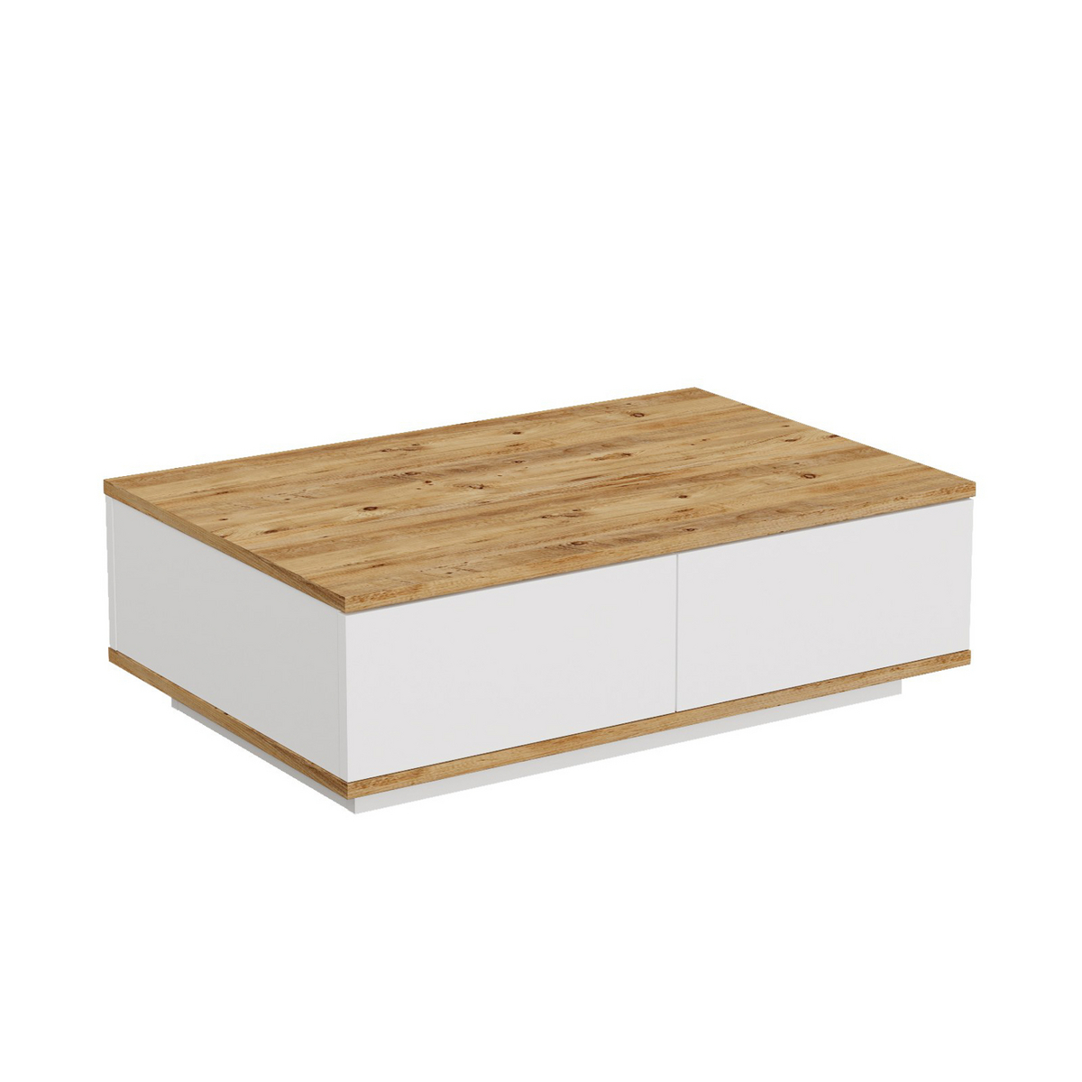 Norda Design moderne sofabord, Atlantic-furu og hvit, 90 x 60 x 28.6 cm | 100% melaminbelagt, 18 mm tykk | skandinavisk design