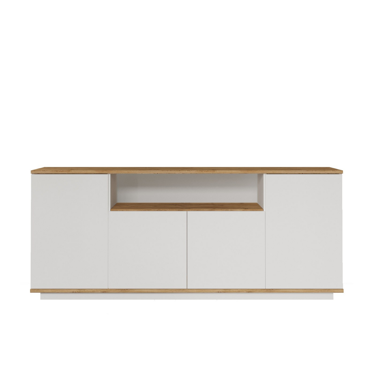 Norda Design moderne konsollbord, Atlantic-furu og hvit, 180 x 75 x 44.5 cm | 100% melaminbelagt, 18 mm tykk | skandinavisk design