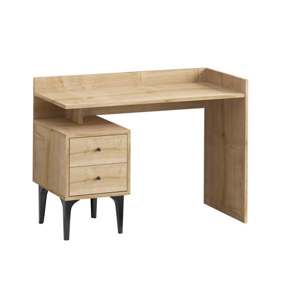 Norda Design industriell skrivebord, eikefarge, 100 cm x 80 cm x 45 cm | 100% melaminbelagt, 18 mm tykk | stilig og slitesterk