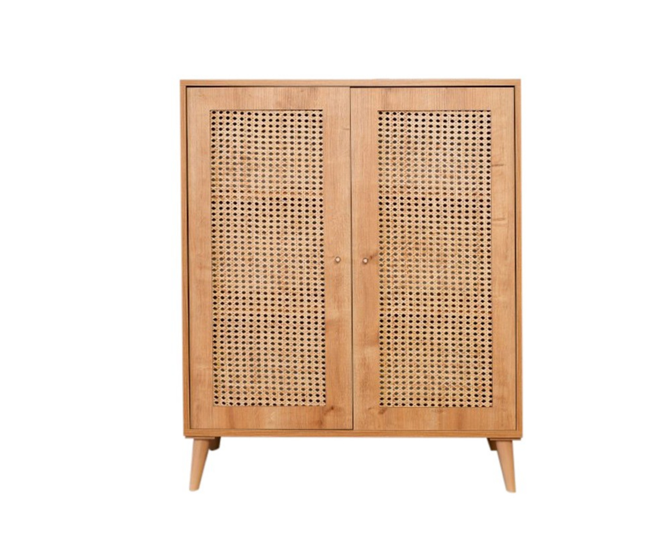 Norda Design moderne skjenk, 100% Hornbeam tre, eikefarge, 90x40x110 cm | skandinavisk design, geometrisk stil