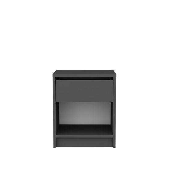 Norda Design moderne antrasitt nattbord, 44.6 cm | 100% melaminbelagt sponplate, 18 mm tykk | stilig og funksjonell