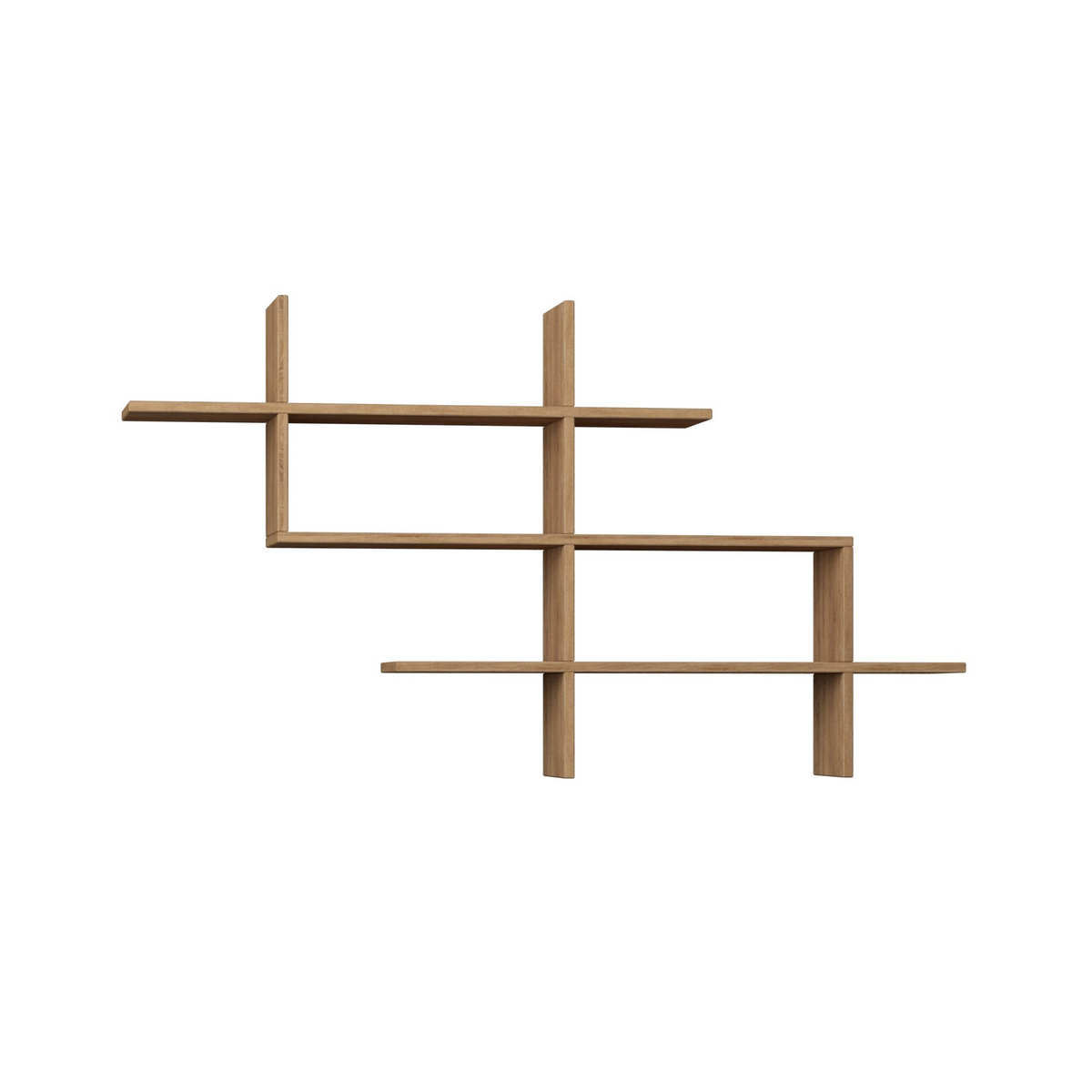 Norda Design moderne eik bokhylle, 150 cm x 82 cm x 22 cm | 100% melaminbelagt, 18 mm tykk | stilig og funksjonell