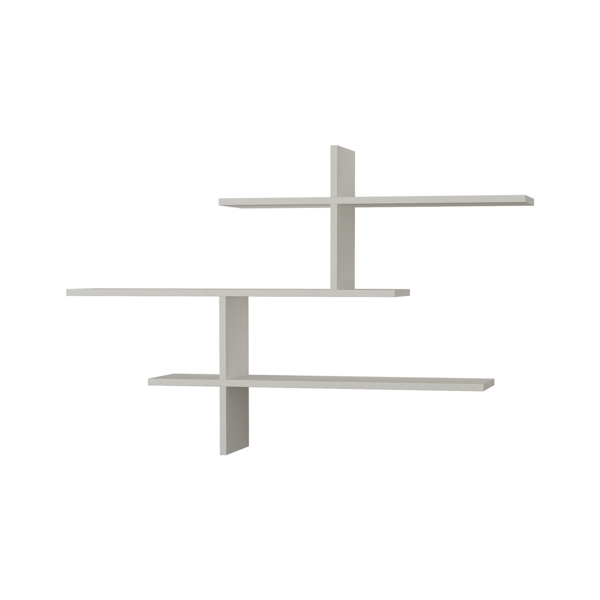 Norda Design moderne hvit vegghylle, 123 x 80.5 x 22 cm | 100% melaminbelagt sponplate, 18 mm tykk | stilig oppbevaringsløsning