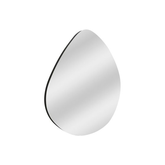 Norda Design moderne svart kommodesspeil, 60x60 cm, 100% MDF, økologisk Flotal-E, veggmonterbar, stilig design