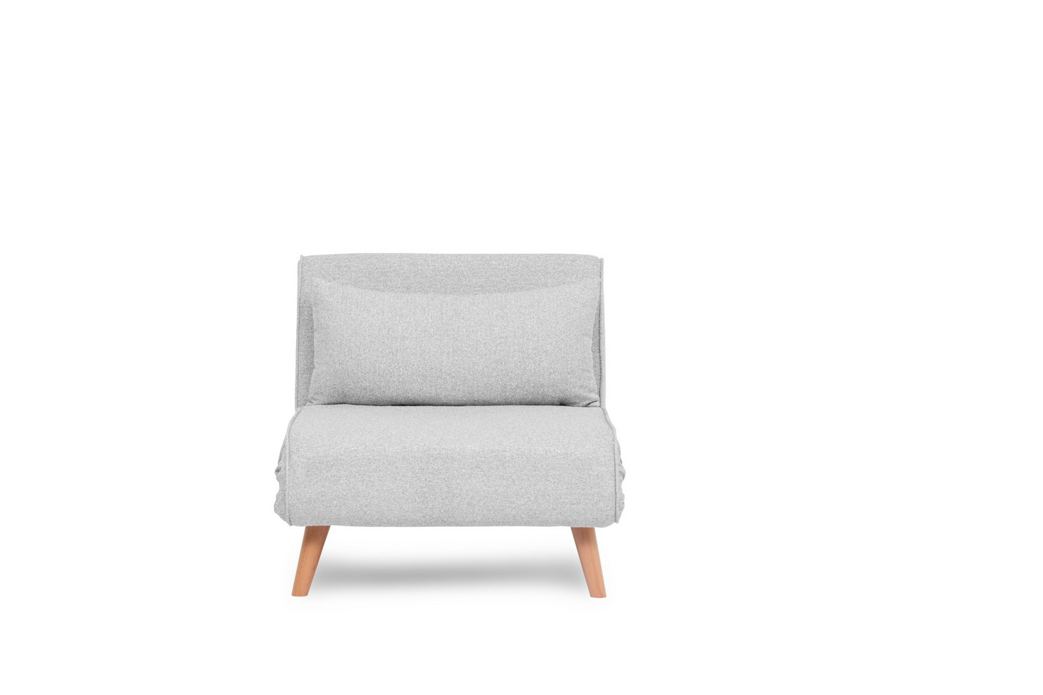 Norda Design allsidig 1-seters sovesofa, grå teddystoff, 80 cm | 100% metallramme, justerbar rygg, komfort og stil