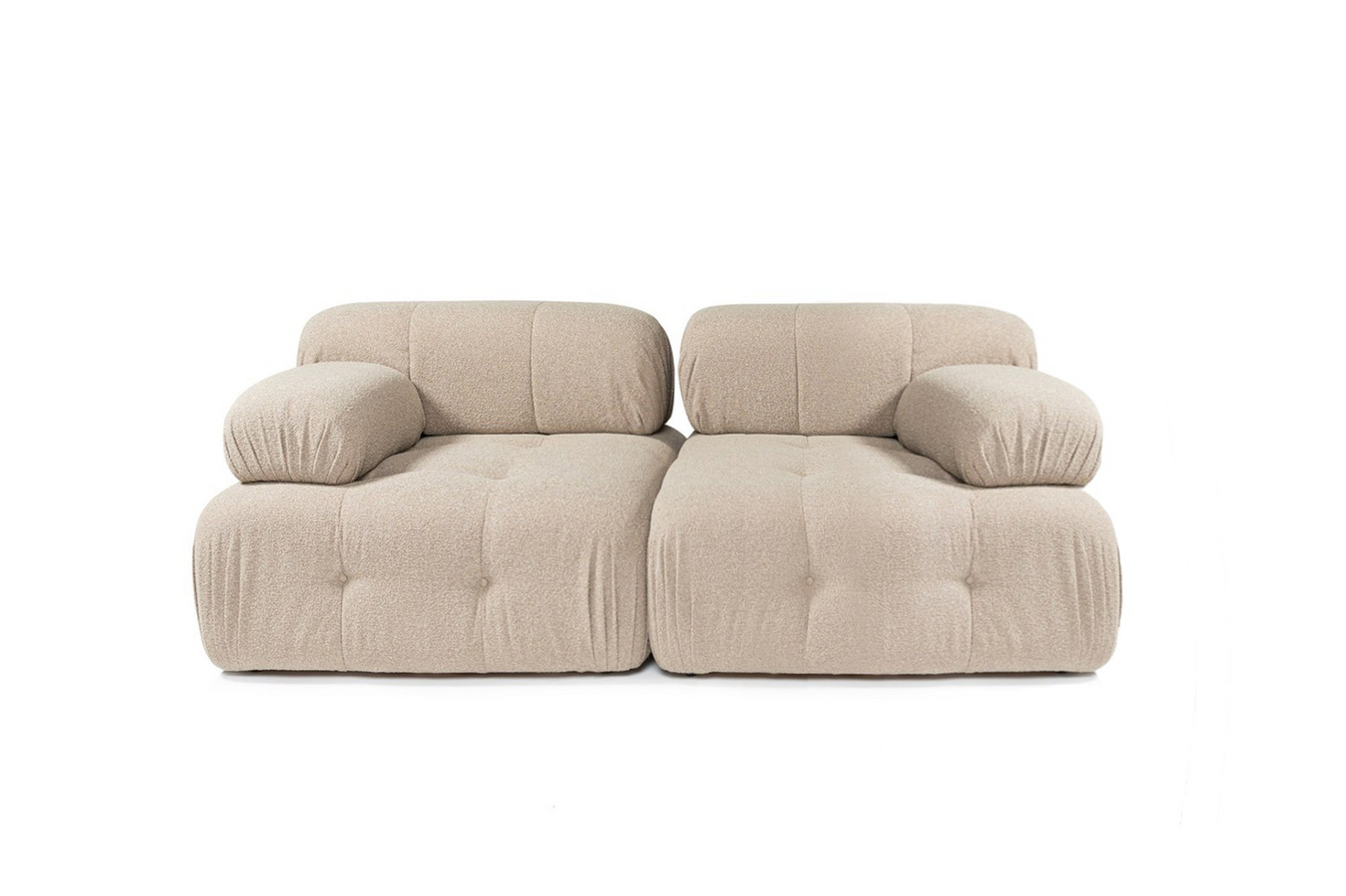 Norda Design stilig 2-seters sofa, ferskenfarge, 200x100x80 cm | bøkramme, 100% polyester, stoff som kan renses